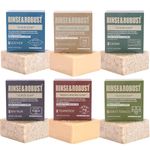 Mens Bar Soap 6Pcs Cleansing All Natural Handmade Mens Set Scrub Soap Gift for Men Body&Hand All Skin Type|6 Different Scents Valentines Gifts for Him Christmas Fathers day