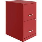 Lorell Lateral File, Steel, Red, 45 cm