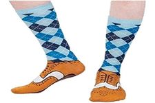 Ex Bluw Gift Products 27916 Brogue Silly Socks Size 5-11, unisex-child, White