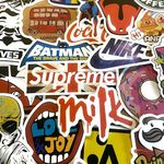 100 Decal Big Vinyl Bomb Aesthetic Cool Cute Preppy Water Bottles Stickers Pack Bundles Tween Teens Mens Adults Vans Superman Bottle Laptop MacBook PC Sublime Skateboard Anime Cool Fun VW Kawaii Kids