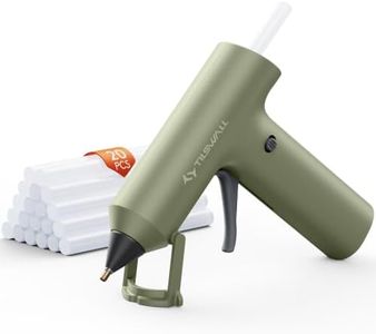 Tilswall Cordless Hot Glue Gun, Fast Preheating, Glue Gun and Sticks Set with 2Ah USB-C Rechargeable, 20 Premium Glue Sticks, High Temp Compact Size Ideal for Crafts, DIY Making, Repairs Olive Green