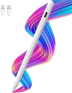 Elfora Apple Stylus Pen | Tilt Sensitivity | Palm Rejection | Type-C Charging | Compatible with iPad 2018 and Later iPad 6/7/8/9/10th Gen, Pro 11 & 12.9, Mini 6/5, Air 5th/4th/3rd Gen (White)