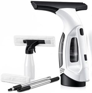 Window Vacuum Squeegee Cordless, Electric Window Cleaner Tool with 2000Pa Suction, 2200mAh Rechargeable Battery, 150mL Detachable Tank, 11-Inch Blade for Windows, Shower Doors, Mirrors
