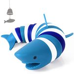 Shark Fidget Toy, Sensory Shark 3D, Hand Sensory Toy for Adults and kids, Flexible Decompression Shark for Relaxing, Realistic Articulated Shark Fidget Toy for Relief Stress Party Supplies,7.5 Inch