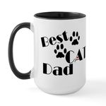 CafePress Best Cat Dad Large Mug 15 oz (444 ml) Ceramic Coffee Mug