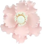 O'Creme Gumpaste Anemone Flower Set of 3 Pastel Pink- Edible Flowers for Cake Decorating - Sugar Paste Flower Decorations for Cakes, Cupcake Toppers - Birthday Party, Wedding, Valentines Day, Shower