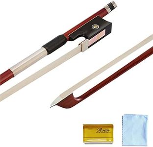 2 packs Performance Grade Excellent Tone Violin Bow 4/4 Full Size Eight corners with free rosin and Clean Microfiber Cloths,Natural Mongolian Male Horsehair…