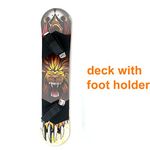 9"x 37" Mountain Skateboard Deck 10 layer Off Road Bamboo Deck Longboard Board With Foot Holder Adult Skateboard Without Truck (Deck with holder)