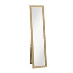 HOMCOM 61" x 15" Full Length Mirror, Floor Standing Mirror, Rectangular Full Body Mirror for Bedroom, Living Room, Oak