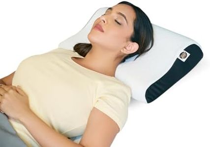 CareFoam Memory Foam Cervical Neck Pillow | 2 Years Warranty | Pain Relief Sleep, Improves Posture Spinal Alignment, Neck Pain Relief | Queen 19 x 11 x 3.5 Inch | White Jacquard Cover | Pack of 1