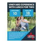 Activity Superstore Vineyard with Lunch for Two Gift Experience Voucher