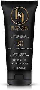Black Girl Sunscreen - Moisturizing Sunscreen Lotion SPF 30, No White-Residue, Formulated with Natural Ingredients for Melanin Rich Skin (3 Fl. Oz.)