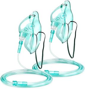 ANSNF 2 Pack Oxygen Mask for Face Adult with 6.6' Tube & Adjustable Elastic Strap - Size L - NO Cup