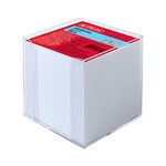 Herlitz 9x9x9cm Transparent Cube Note Box with White Sheets