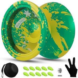 HKSOD Professional Yoyo Responsive Yoyos for Kids 8-12 Beginners, Unresponsive Professional Yo yo for Adult, Trick Yoyo for Advanced Players with Yo-yo Accessories+Removal Tool - Yellow Green