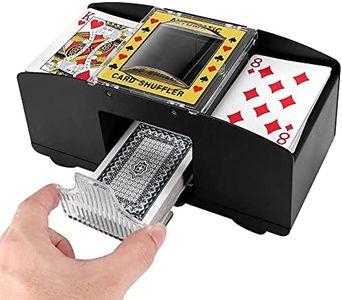 Tacky Fishing Inforce/Emissive Energy Automatic Card Shuffler,2 Decks Poker Shuffler Portable Card Shuffler,Battery-Operated Playing Card Shuffler For Casino,Club Gaming And Home Party