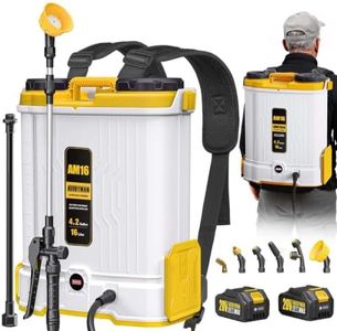 Alloyman Battery Powered Backpack Sprayer 4.2Gal,6H Runtime& Mixing System