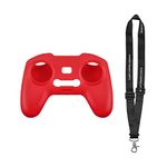 GetZget® Silicone Cover & Neck Strap Lanyard for DJI FPV/Avata Remote Controller 2 Accessories (Red)