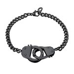 FindChic Handcuff Necklace Padlock Pendant Customized Handcuffs Bracelet Stainless Steel/18K Gold Plated/Black Curb Chain Interlocking 16inch/18inch Friendship Statement Necklace for Girls & Women,