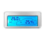 Car Thermometer, Car Digital 12V LCD Display Indoor Outdoor Sensitivity Thermometer Temperature Meter