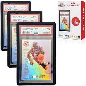 Hobby Defense PSA Slab Bumper 3 Pack - Secure Fit, Won't Slip Off PSA Slab Protector, Easy On/Off TPU Edge Protection, Guard for Slabs, Standard Case Fit, Graded Card Guard - Black