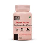 SheNeed Women’s Heart Health Supplement - Balances Cholesterol Levels | Enhances Blood Circulation | Healthy Cardio vascular | Protects against free radical damages - 60 capsules