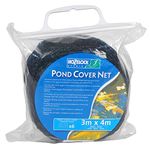 HOZELOCK - Pond Protection Net 3 x 4 m : Ideal for Protecting the Pond from Leaves, Large Debris and Predators: Supplied With 4 Stakes [1731 0000], Black