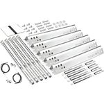 Hisencn A Series Grill Parts Kit for Charbroil Performance 5 Burner 463347519, 475 4 Burner 463347017, 463673017, 463376018P2 Liquid Propane, 304 Stainless Steel Burner, Heat Plate, Crossover