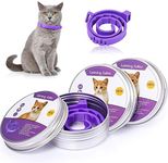 Weewooday 3 Pieces Cat Adjustable Calming Collar, Reduce Anxiety for Pets, Calm Collar Pacify Kitten, Suitable for Small, Medium and Large Cats, 15 Inches (Purple)