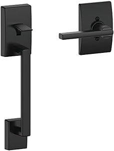 Schlage FE285 Century Lower Handleset with Latitude Lever for Electronic Deadbolts, Matte Black