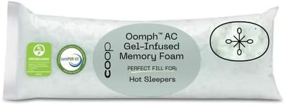 Coop Home Goods Extra Oomph AC Fill, Gel-Infused Memory Foam & Poly Fill, 1/2 Pound Bag, Refill for Eden Memory Foam Pillow, GREENGUARD Gold and CertiPUR-US Certified