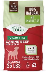 Nature's Logic Grain-Free Dry Dog Food - All-Natural, High Protein, No Synthetic Vitamins/Minerals - Gluten Free - Supports Healthy Digestion - All Breeds & Ages - Beef Meal Feast, 25lbs