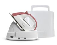Panasonic NIQL300R Mini Cordless Steam & Dry Iron – 1400W Lightweight Iron for Clothes, Crafts & Quilting – Portable Ceramic Soleplate with Precision Tip, Fast Heat-up, Anti-Drip, Travel Carry Case