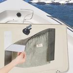 HWIMARINE Boat Hatches Storage Bag - Marine Adhesive Backed Mesh Organizer Pouch to Keep Things Secure for Console Doors, Gunwales