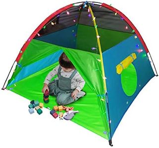 LimitlessFunN Rainbow Kids Play Tent | Includes Star Lights & Carrying Case |, Children Dome Playhouse for Boys, Toddlers, Indoor & Outdoor, 58" D x 58" W x 43" H