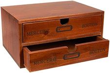 Small Wooden Storage Box with 2 Dra