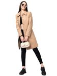 CHKOKKO Winter Wear Single Breasted Long Coat for Women Camel L