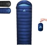 BUERTS Down Sleeping Bag,Ultralight and Warm,Sleeping bag for adults suitable 3 seasons use,lightweight is highly portable and ideal for hiking,backpacking and camping. (15℃ Blue)