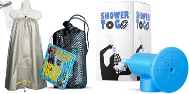 Shower Toga – Wearable Shower Garment, Privacy RV & Camping Shower, Shower to Go: Portable Camping Shower, Best Outdoor Emergency Body Cleaning Device