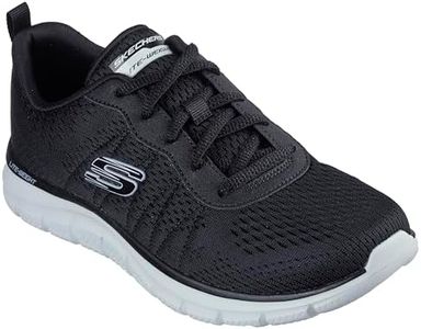 Skechers Women's Track - New Staple Sneaker, Black/White, US 7