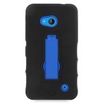 EagleCell - For Microsoft Lumia 640 LTE 5.0 inch / Nokia 640 - Hybrid Armor Skin Protective Case Cover with Stand - Blue/Black