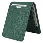 Vaultskin MANHATTAN Slim Minimalist Bifold Wallet and Credit Card Holder with RFID Blocking and Ideal for Front Pocket (Matt Green)