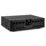 Power Dynamics PV280BT 8-Channel Multi Zone Audio Amplifier 8x 100W with Bluetooth, USB/SD MP3 Player, FM Radio, Optical, Coaxial, RCA, Mic Input & Zone Volume Control