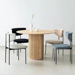 FURNSTREET FURNITURE Solid Wooden Round Dining Table 4 Seater Dining Table for Living Room, Bedroom, Hotel & Home, Natural Finish, only Dining tebal (80.01L x 80.01D x 76.2H CM)