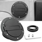 Saihisday Fuel Filler Door Cover Gas Tank Cap Replacement for Jeep Wrangler JK & Unlimited 2 Door and 4 Door 2007 2008 2009 2010 2011 2012 2013 2014 2015 2016 2017 2018