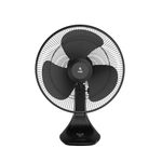 NNEX Glyde A5 400mm Table Fan for Home | 2 Years Warranty | Power of 3 Blades | 20% Higher Air Thrust | 100% Copper Motor | Black