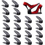 Shoe Slots Organizer, 20 Pcs Adjustable Shoe Stacker for Closet Organization, Double Deck Shoe Rack Holder Storage Space Saver