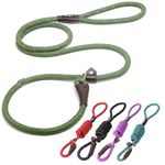 Fida Durable Slip Lead Dog Leash Bulk Pack of 5, Heavy Duty 1/2" x 6 FT Comfortable Strong Rope Slip Leash for Large, Medium & Small Dogs No Pulling Pet Training Leash with Highly Reflective (Mixed)