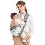 Mumgaroo Baby Sling, Adjustable Baby Carrier, Breathable Baby Sling Carrier with Thick Shoulder Straps for Newborn, Infant, Toddler, 0-36 Months (Cartoon Printed)