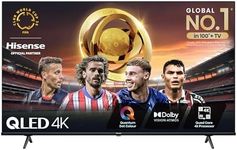Hisense 43 Inch 4K QLED Smart TV 43E7NQTUK - Quantum Dot Colour, 4K AI Processor, Dolby Vision Atmos, Smooth Motion, Sports Mode, Vidaa OS with Freely, Youtube, Netflix and Disney+ (2024 Model)
